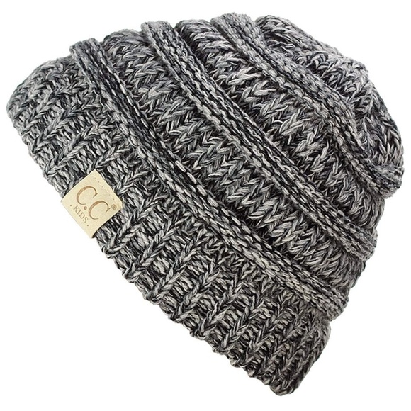 CC kids knit beanie lot green/pink/gray - Picture 7 of 13